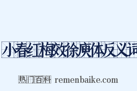 小春红梅效徐庾体反义词是什么意思的图片
